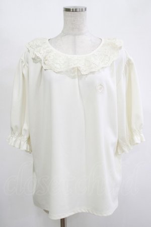 画像: m petit by misako / レース襟プルオーバー 4L 生成り H-25-11-13-1049-LO-TO-NS-ZH