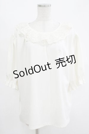 画像: m petit by misako / レース襟プルオーバー 4L 生成り H-25-11-13-1049-LO-TO-NS-ZH