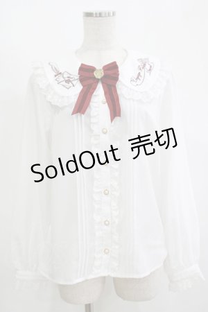 画像: Amavel / Air Mail レースフリルブラウス Free オフ H-25-11-13-1050-CA-BL-NS-ZH