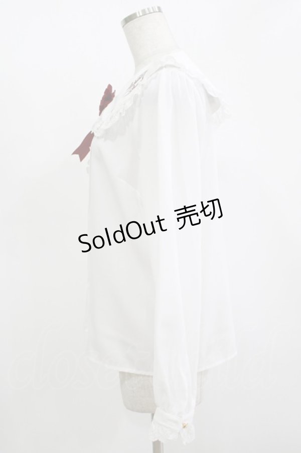 画像2: Amavel / Air Mail レースフリルブラウス Free オフ H-25-11-13-1050-CA-BL-NS-ZH (2)