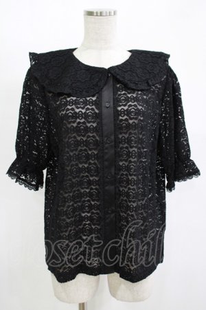 画像: m petit by misako / TT* AOKレースブラウス LL ブラック H-25-11-13-1052-LO-BL-NS-ZH