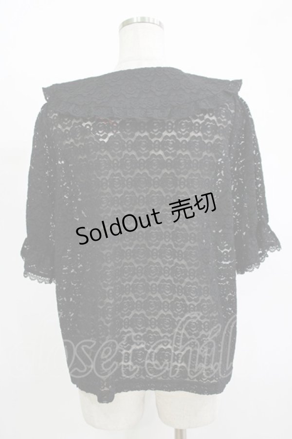 画像3: m petit by misako / TT* AOKレースブラウス LL ブラック H-25-11-13-1052-LO-BL-NS-ZH (3)