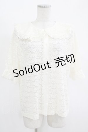 画像: m petit by misako / TT* AOKレースブラウス LL アイボリー H-25-11-13-1053-LO-BL-NS-ZH