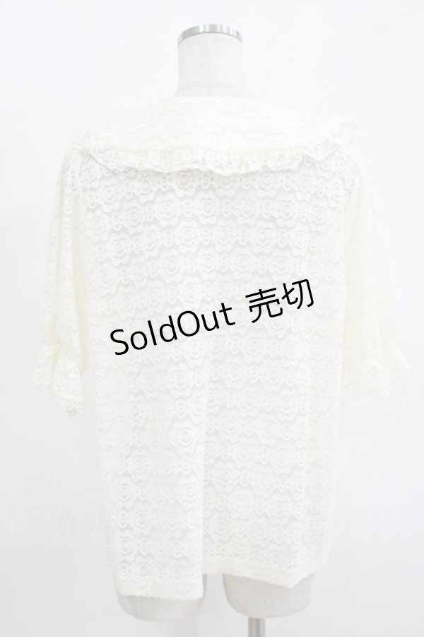 画像3: m petit by misako / TT* AOKレースブラウス LL アイボリー H-25-11-13-1053-LO-BL-NS-ZH (3)