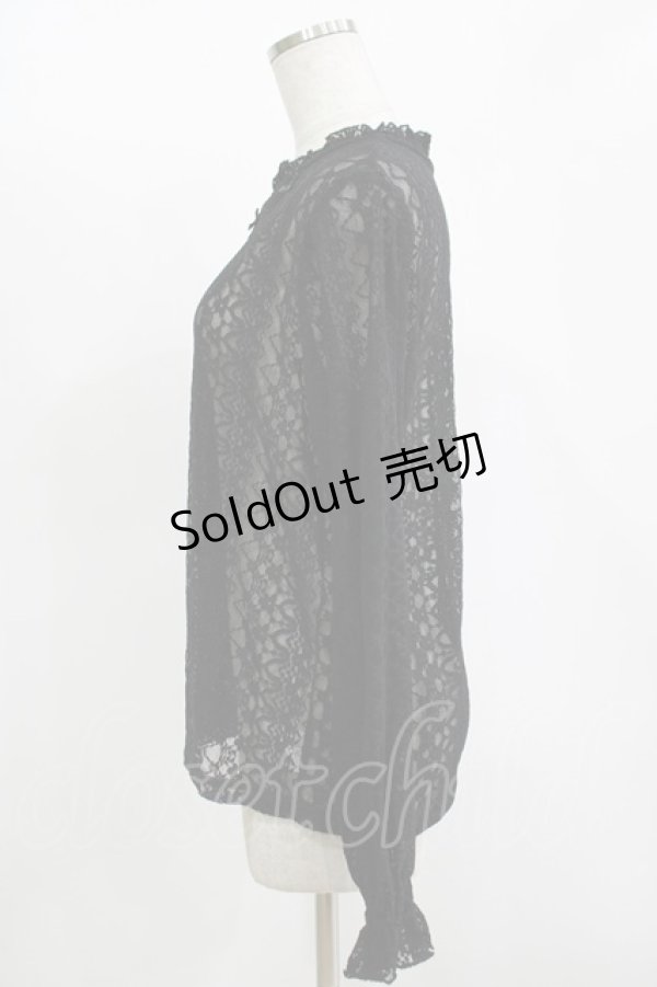 画像2: m petit by misako / レースインナートップス LL ブラック H-25-11-13-1055-LO-TO-NS-ZH (2)