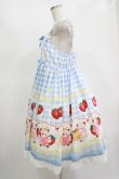 画像2: To Alice / いちご×ハニーベアジャンパースカート L サックス H-25-11-13-1005-LO-OP-NS-ZH (2)