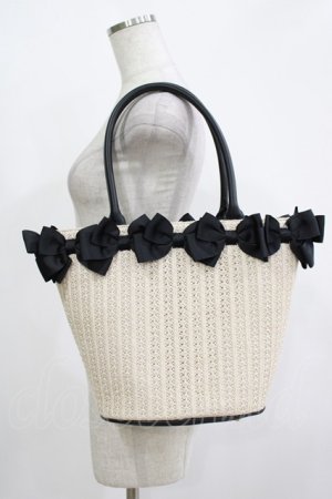 画像: m petit by misako / AMリボンツキカゴTT  ブラック H-25-11-13-1061-LO-BG-NS-ZH