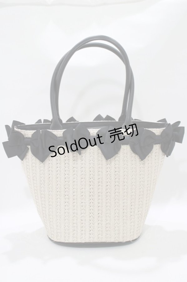 画像2: m petit by misako / AMリボンツキカゴTT  ブラック H-25-11-13-1061-LO-BG-NS-ZH (2)