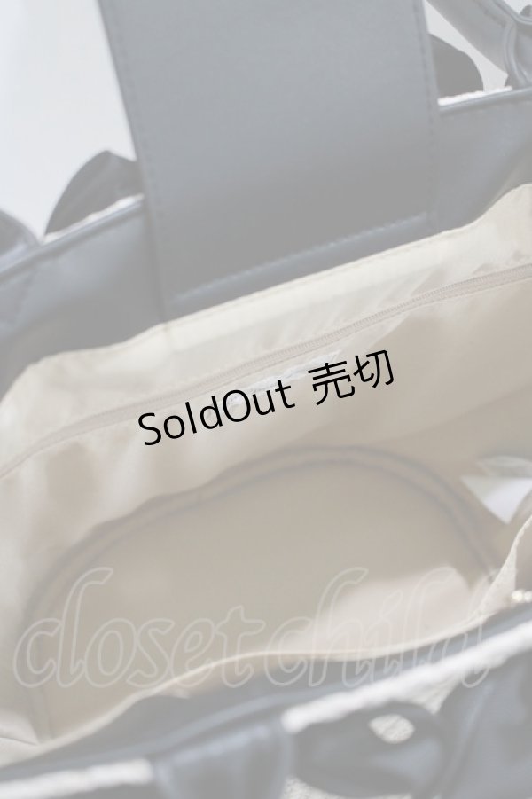 画像3: m petit by misako / AMリボンツキカゴTT  ブラック H-25-11-13-1061-LO-BG-NS-ZH (3)