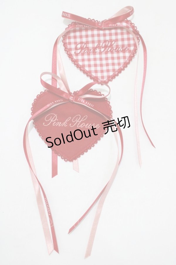 画像1: PINK HOUSE / ハートワッペンセット  レッド H-25-11-13-1070-LO-ZA-NS-ZH (1)