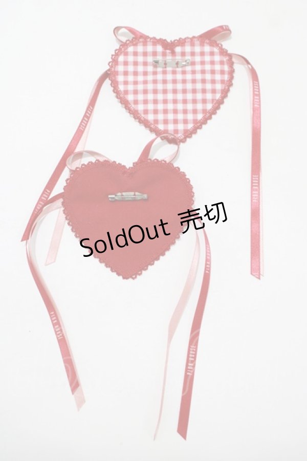 画像2: PINK HOUSE / ハートワッペンセット  レッド H-25-11-13-1070-LO-ZA-NS-ZH (2)