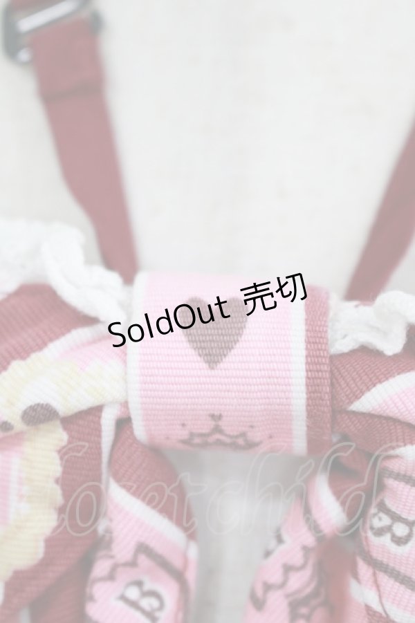 画像2: BABY,THE STARS SHINE BRIGHT / くまくみゃのRoyal Kingdom柄リボンタイ  ピンク H-25-11-13-1071-BA-ZA-NS-ZH (2)