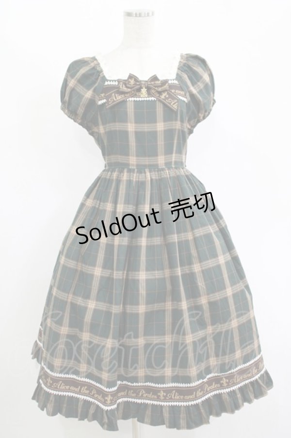 画像1: ALICE and the PIRATES / Antique Royal Tartanワンピース Free グリーン H-25-11-13-1008-PA-OP-NS-ZH (1)