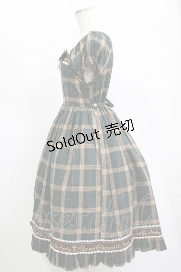 画像2: ALICE and the PIRATES / Antique Royal Tartanワンピース Free グリーン H-25-11-13-1008-PA-OP-NS-ZH (2)