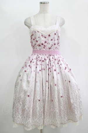 画像: axes femme kawaii / 桜柄ジャンパースカート M ピンク H-25-11-13-1002-AX-OP-NS-ZH