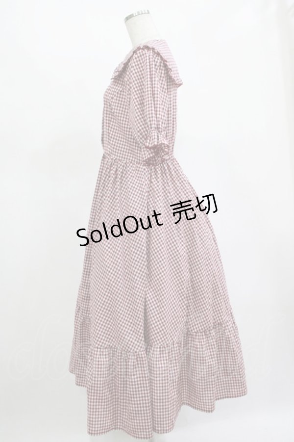 画像2: m petit by misako / AM*ギンガムCHKワンピース L レッド H-25-11-13-1012-LO-OP-NS-ZH (2)