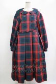 画像1: FLC / MINA*タータンチェックワンピース 4L グリーン H-25-11-13-1013-LO-OP-NS-ZH (1)