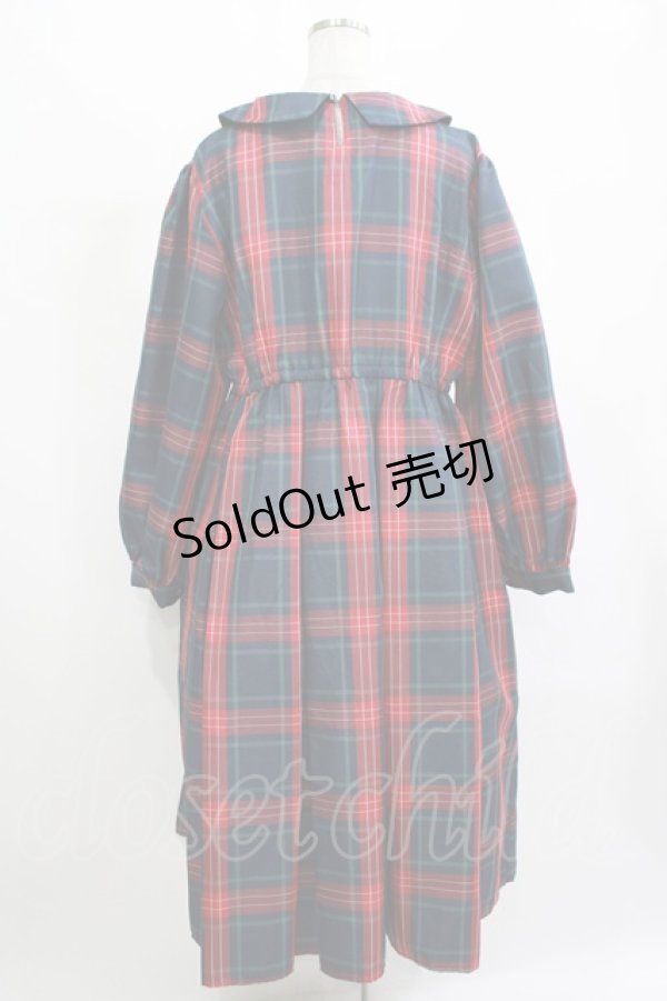 画像3: FLC / MINA*タータンチェックワンピース 4L グリーン H-25-11-13-1013-LO-OP-NS-ZH (3)