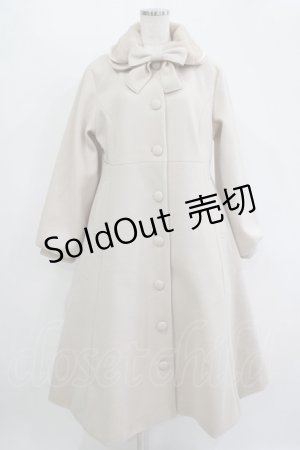 画像: m petit by misako / AM*リボンコート LL 生成り H-25-11-13-1014-LO-CO-NS-ZH