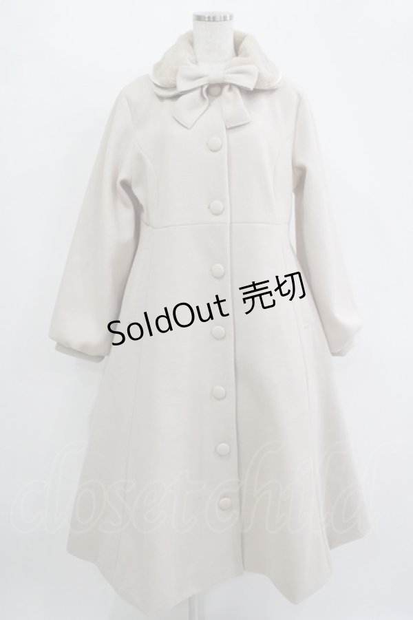 画像1: m petit by misako / AM*リボンコート LL 生成り H-25-11-13-1014-LO-CO-NS-ZH (1)