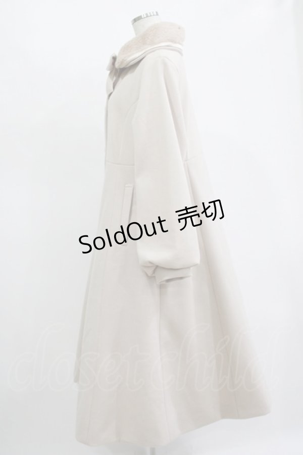 画像2: m petit by misako / AM*リボンコート LL 生成り H-25-11-13-1014-LO-CO-NS-ZH (2)