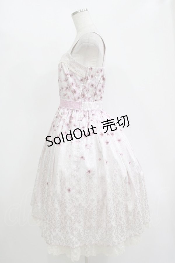 画像2: axes femme Kawaii / 桜柄ジャンパースカート M ピンク H-25-11-13-1002-AX-OP-NS-ZH (2)