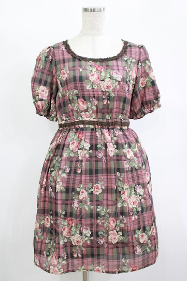 画像1: LODISPOTTO / チェックワンピース M ピンク H-25-11-13-1016-LO-OP-NS-ZH (1)