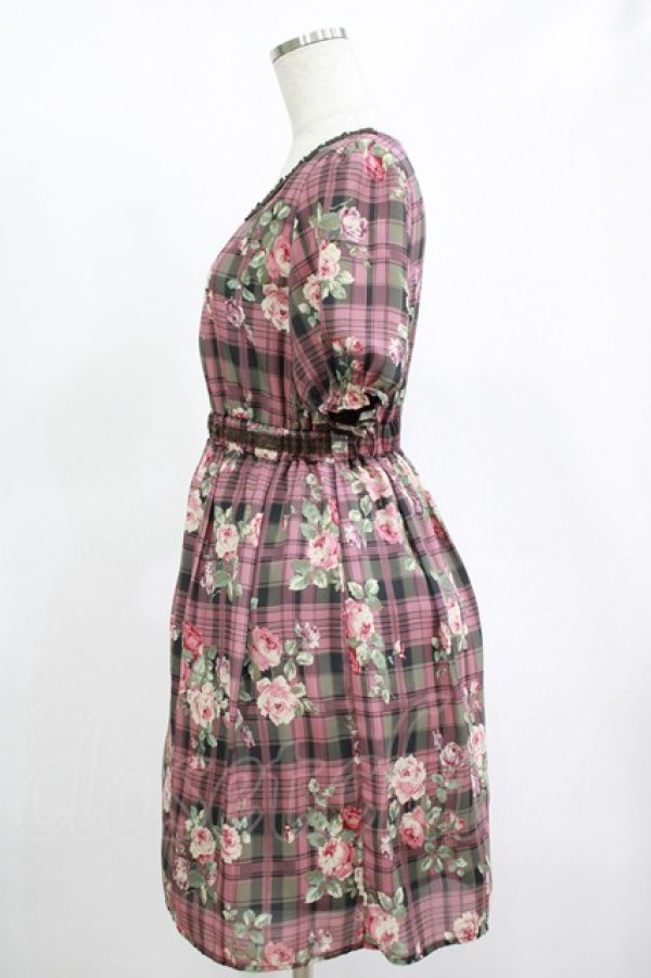 画像2: LODISPOTTO / チェックワンピース M ピンク H-25-11-13-1016-LO-OP-NS-ZH (2)