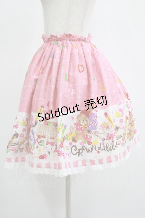 画像2: metamorphose / おえかきくまちゃんミニスカート Free ピンク H-25-11-13-1018-ME-SK-NS-ZH (2)