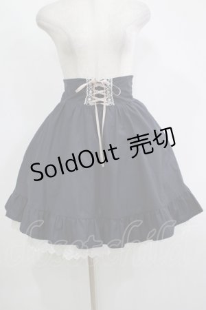 画像: Blue rouge / レースアップスカート Free ブラック H-25-11-13-1023-CA-OP-NS-ZH