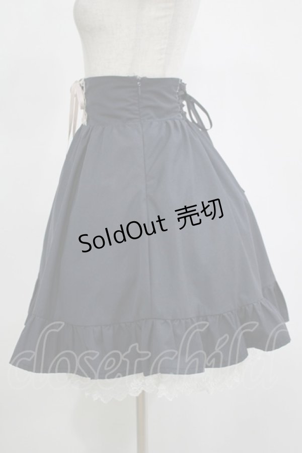 画像2: Blue rouge / レースアップスカート Free ブラック H-25-11-13-1023-CA-OP-NS-ZH (2)