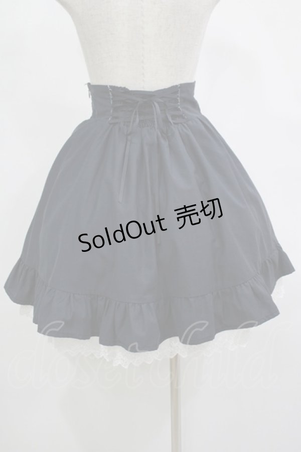 画像3: Blue rouge / レースアップスカート Free ブラック H-25-11-13-1023-CA-OP-NS-ZH (3)