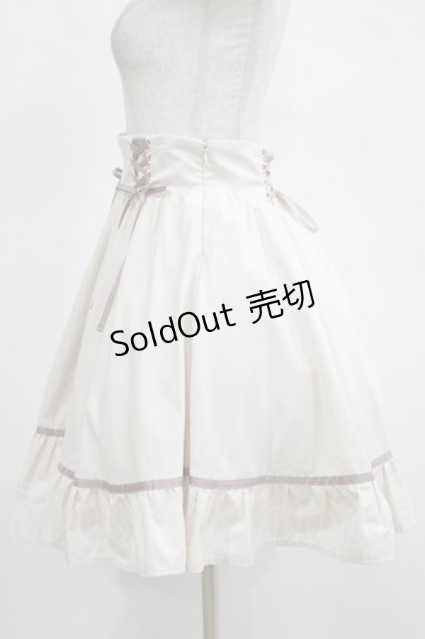 画像2: Blue rouge / ダブルレースアップスカート Free 生成り H-25-11-13-1024-CA-BL-NS-ZH (2)