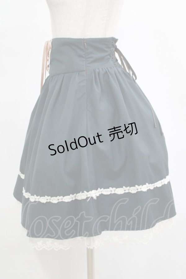 画像2: Blue rouge / レースアップスカート Free グリーン H-25-11-13-1025-CA-OP-NS-ZH (2)