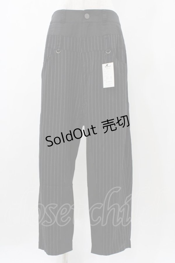 画像1: Deorart / ストライプ切替パンツ M ブラックストライプ H-25-11-13-010-PU-PA-KB-ZH (1)