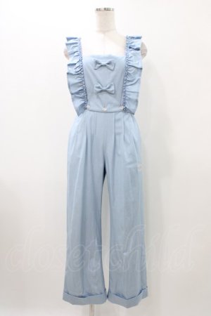 画像: Shirley Temple / リボンフリルサロペットパンツ  サックス H-25-11-13-011-ET-PA-KB-ZH