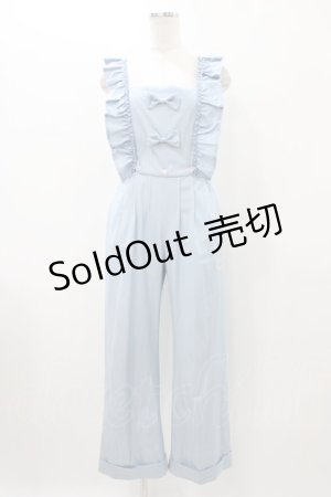 画像: 【SALE】Shirley Temple / リボンフリルサロペットパンツ  サックス H-25-11-13-011-ET-PA-KB-ZT467