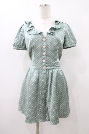 画像: MILK / ラッフルカラーコンビネゾン  グリーン H-25-11-13-012-ML-PA-KB-ZH