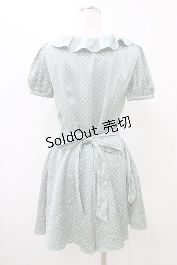 画像2: MILK / ラッフルカラーコンビネゾン  グリーン H-25-11-13-012-ML-PA-KB-ZT465 (2)