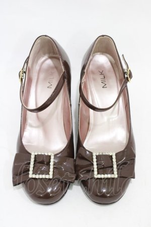 画像: MILK / プティフレームシューズ S ブラウン H-25-11-13-002-ML-SH-KB-ZH