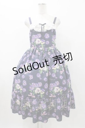 画像: Emily Temple cute / Pansy ribbonキャミワンピース M ネイビー H-25-11-13-016-ET-OP-KB-ZH
