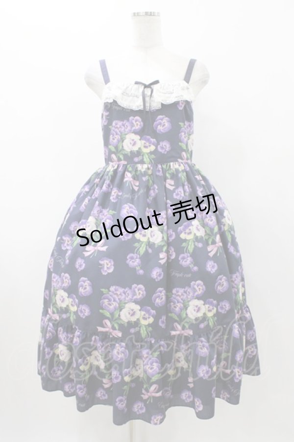 画像1: Emily Temple cute / Pansy ribbonキャミワンピース M ネイビー H-25-11-13-016-ET-OP-KB-ZH (1)