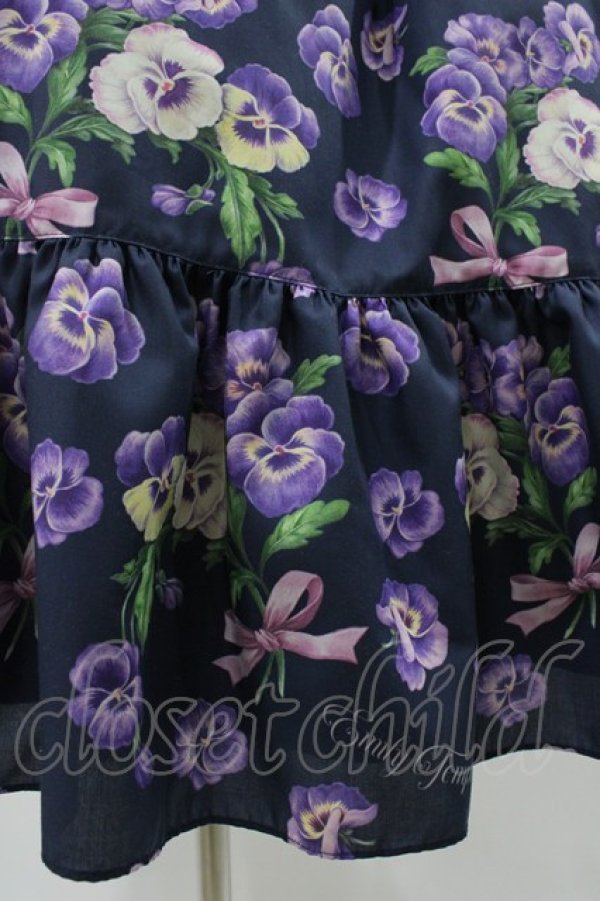 画像5: Emily Temple cute / Pansy ribbonキャミワンピース M ネイビー H-25-11-13-016-ET-OP-KB-ZH (5)