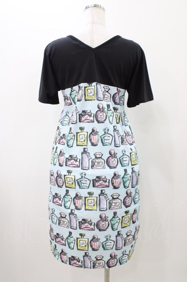 画像2: MILK / Perfumeカットワンピース  サックス×マルチトワレ H-25-11-13-019-ML-OP-KB-ZT468 (2)