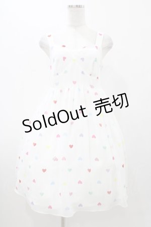 画像: MILK / ハートキャンディBabydoll  ホワイト×キャンディハート H-25-11-13-022-ML-OP-KB-ZH