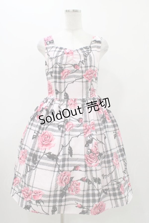 画像1: MILK / ラヴィアンローズドレス  ベビーピンクベース H-25-11-13-025-ML-OP-KB-ZH (1)