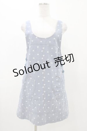 画像: 【SALE】MILK / ハートデニムジャンスカ  ブルー H-25-11-13-028-ML-OP-KB-ZT465