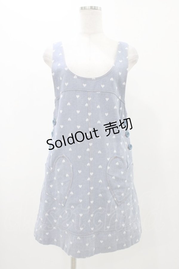 画像1: 【SALE】MILK / ハートデニムジャンスカ  ブルー H-25-11-13-028-ML-OP-KB-ZT465 (1)