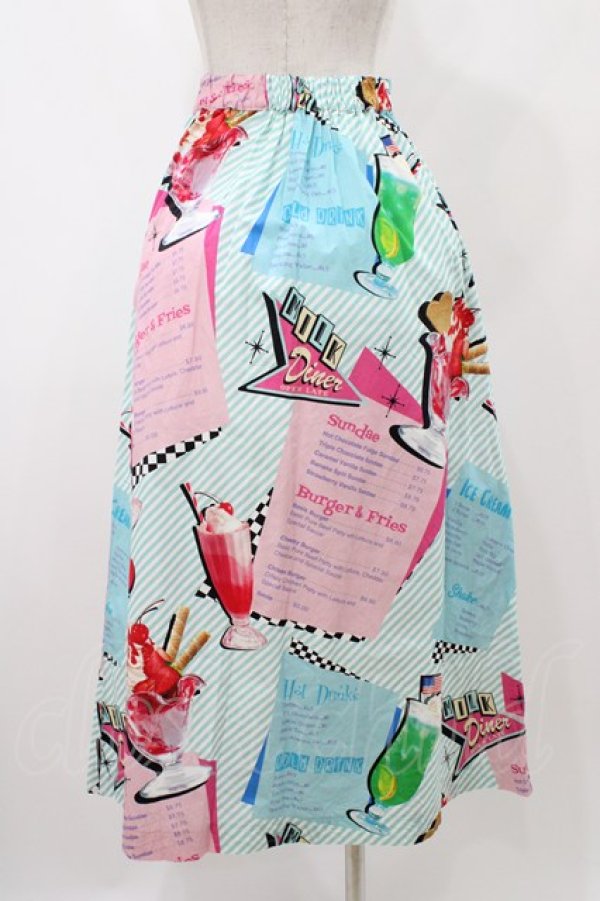 画像2: MILK / MILK Sweetsロングスカート  ポップダイナー H-25-11-13-029-ML-SK-KB-ZT468 (2)