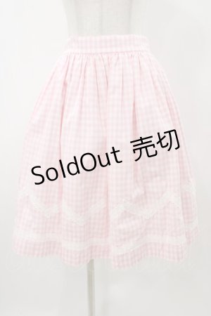 画像: Shirley Temple / ギンガムミドルスカート  ピンク H-25-11-13-030-ET-SK-KB-ZH